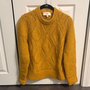 Kilte Caroline Mustard Cable Knit Sweater